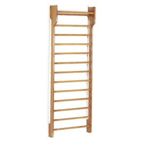 Single Wallbar - Wandrek | Sportraam - 90 x 250 cm - 14 treden - beukenhout