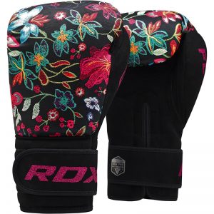 Bokshandschoenen FL-3 FLORAL - Zwart