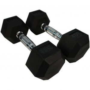 Rubber Hexagon Dumbbell - per stuk