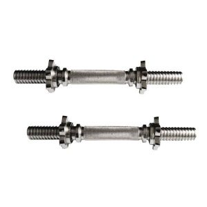 2x Dumbbell Stang 35 cm met sluitringen