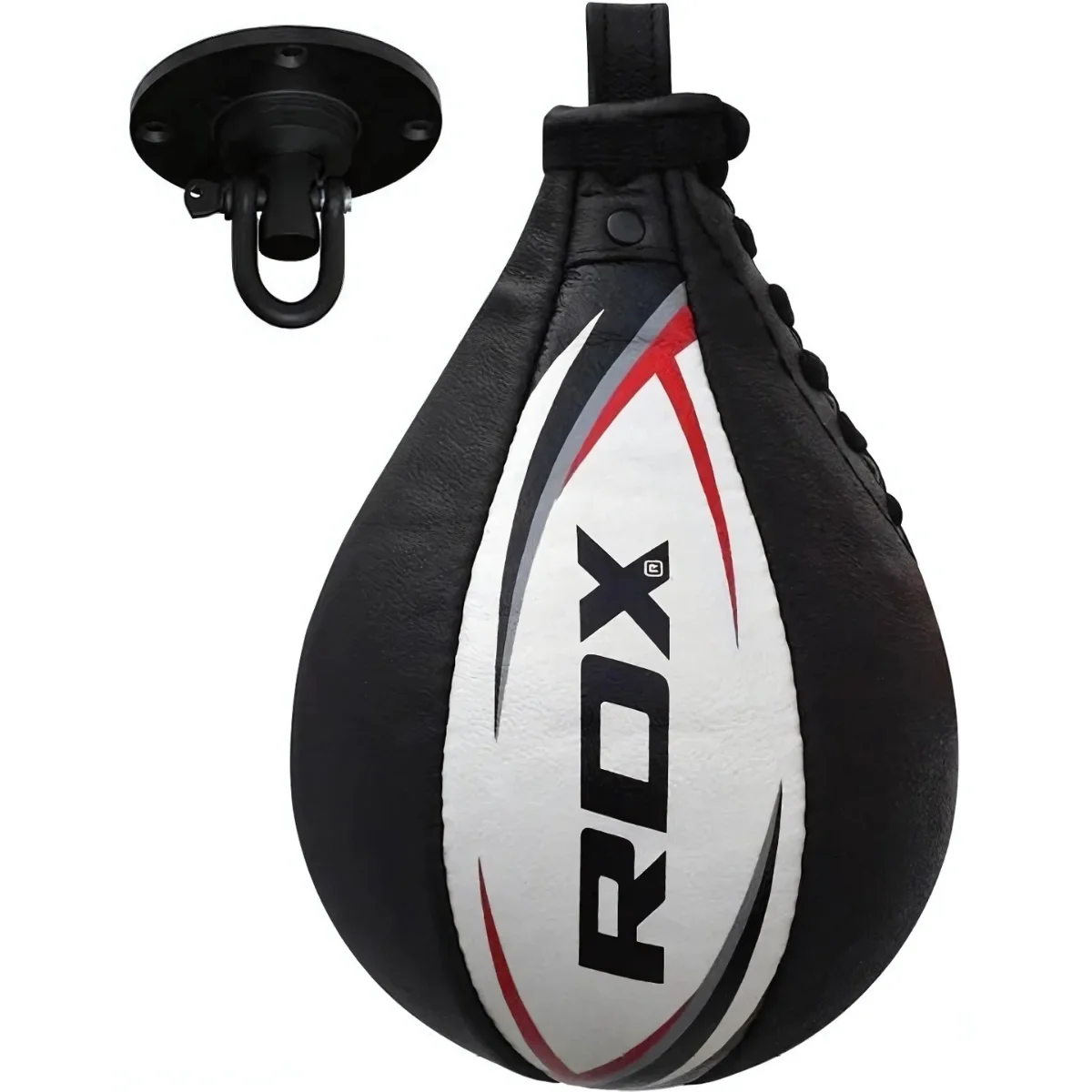 RDX Sports Bokstraining lederen Speedbal Zwart /Wit - Zwart - Wit
