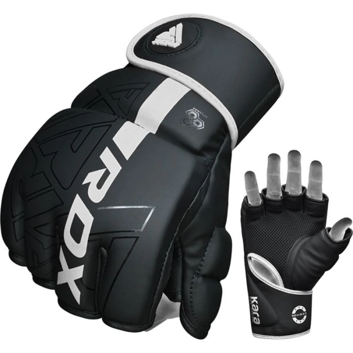 RDX Sports F6 Kara MMA Grappling Gloves Wit - Wit - Maat L