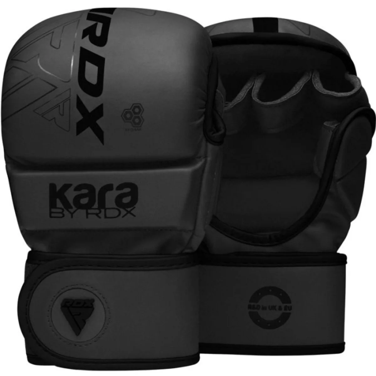 RDX Sports F6 Kara MMA Handschoenen Training Zwart - Matzwart - S/M