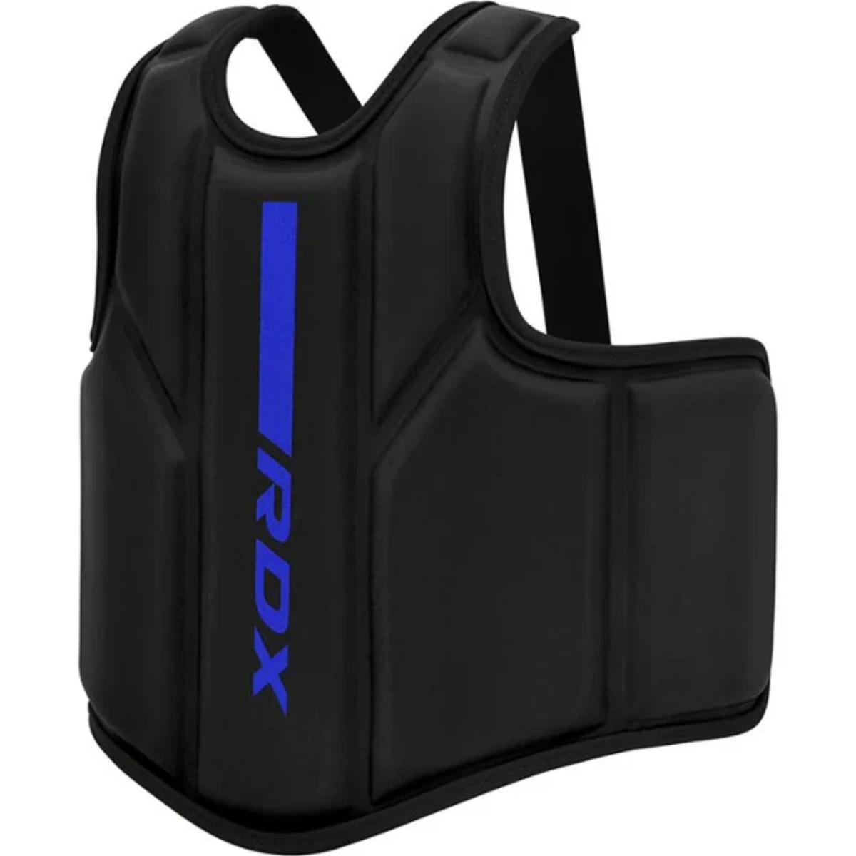 RDX Sports BORSTBESCHERMER F6 MAT ZWART met BLAUW - S/M