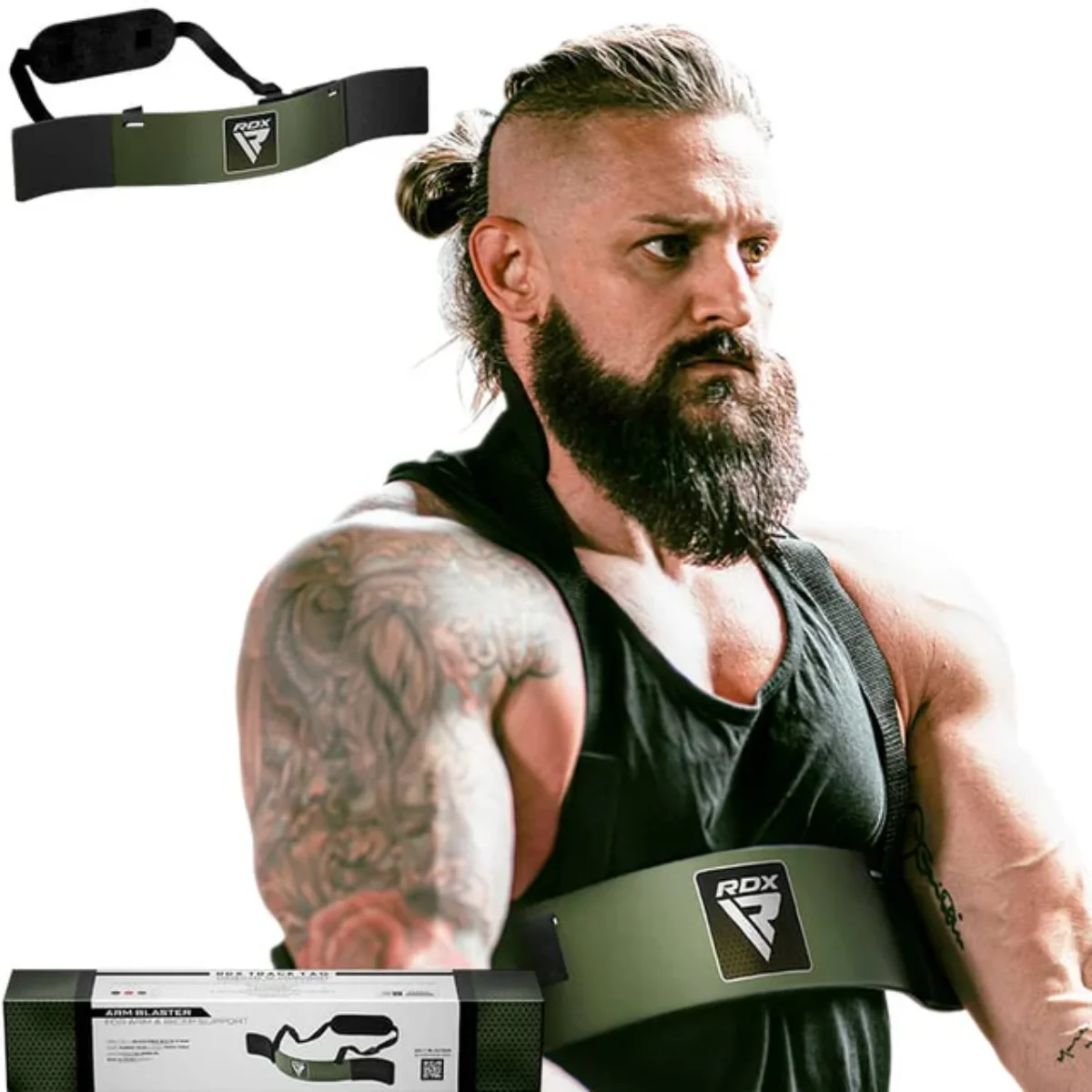 RDX Sports RDX T2 Arm Blaster Legergroen