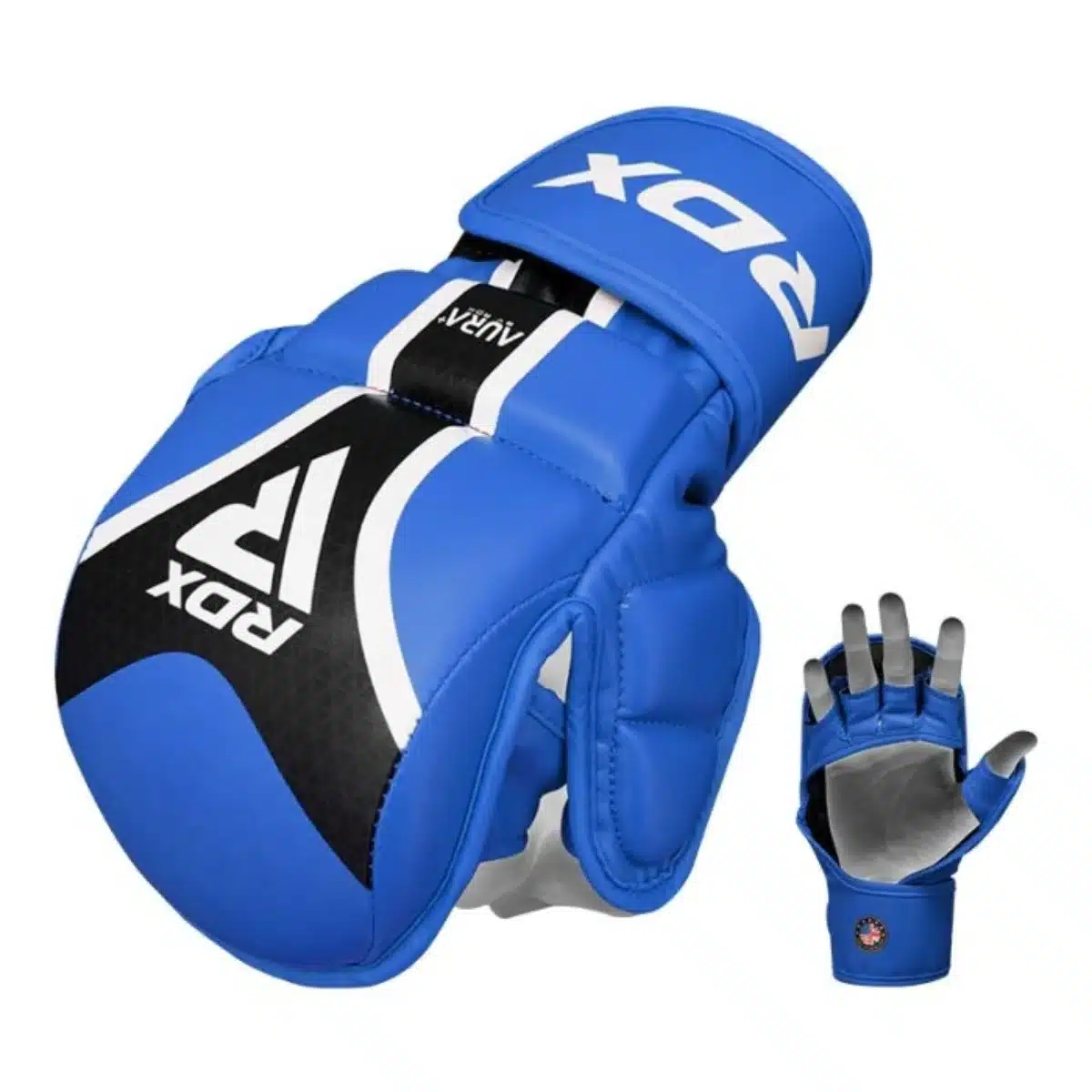 RDX Sports Aura+ T-17 Shooter MMA Handschoenen Zwart/Blauw - Zwart/Blauw - M