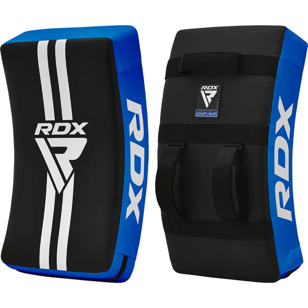 RDX Sports T1 Gel Padded Curved Kick Shield Blauw