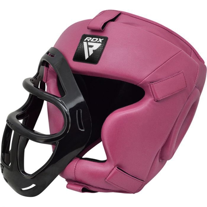 RDX Sports T1 Hoofdbeschermer Met Verwijderbare Gezichtskooi Roze - Extra Large - Kleur: Roze