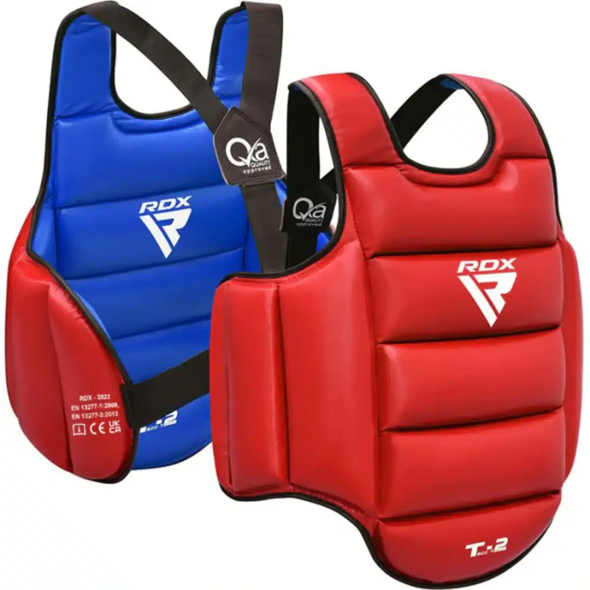 RDX Sports T2 CE Borstbeschermer Rood en Blauw - Maat: 2XL