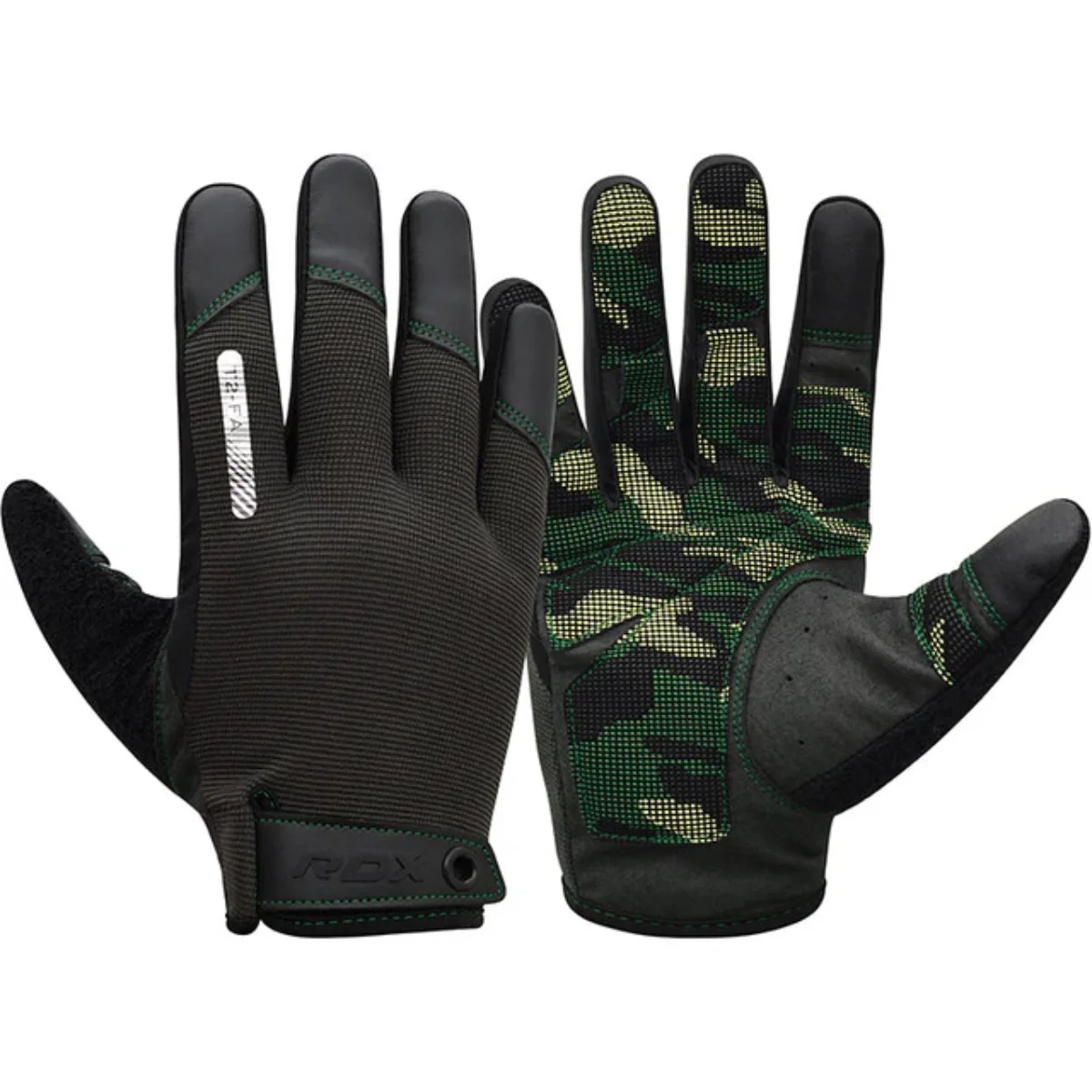 RDX Sports Gym Gloves T2 - Full Finger Groen - Legergroen - XL